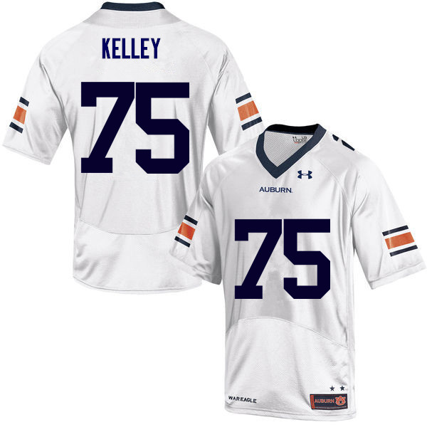 Auburn Tigers Men's Trent Kelley #75 White Under Armour Stitched College NCAA Authentic Football Jersey FKX3174KM